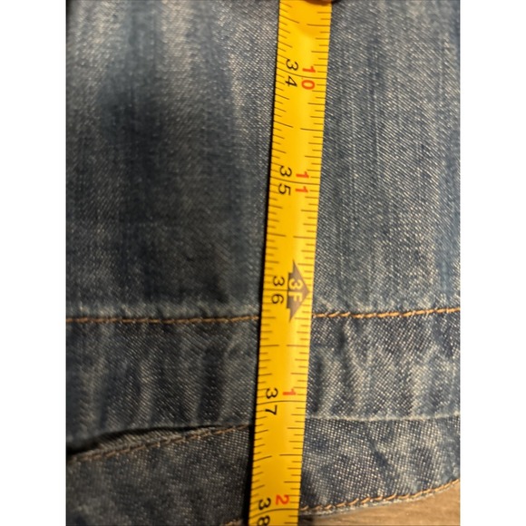 Ralph Lauren Women Belted Denim Fit & Flare Shirtdress Pure Rinse Wash 10 - Picture 6 of 6